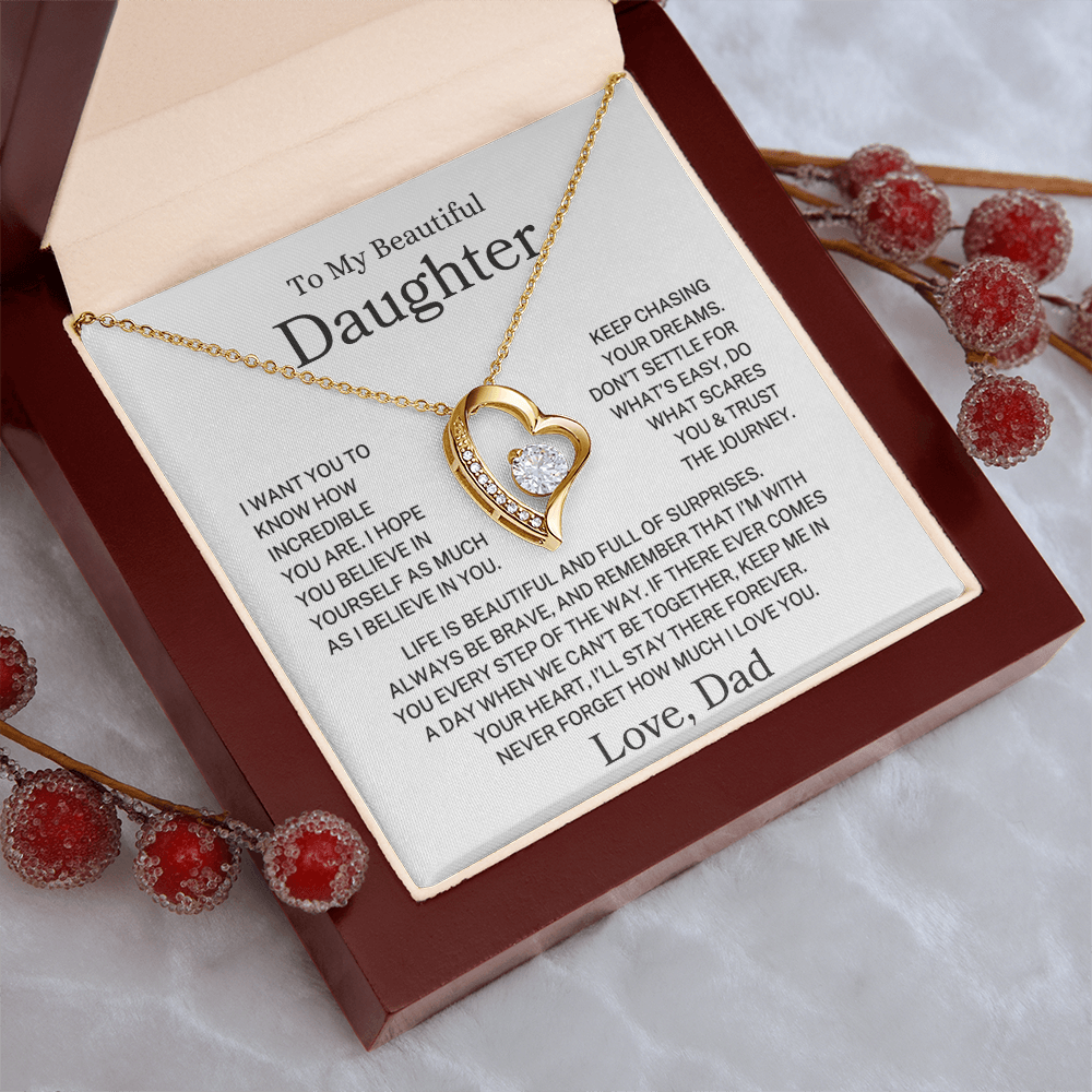 Shoptopia sentimental Forever Love Necklace with How Incredible You Are message from Dad to Daughter
