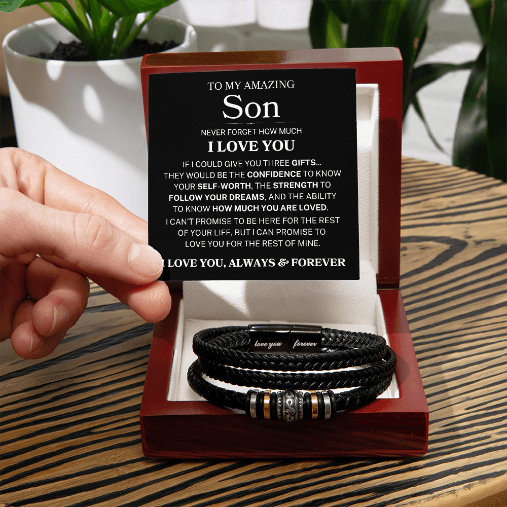 Shoptopia Love You Forever bracelet sentimental gift for son birthdays or graduations