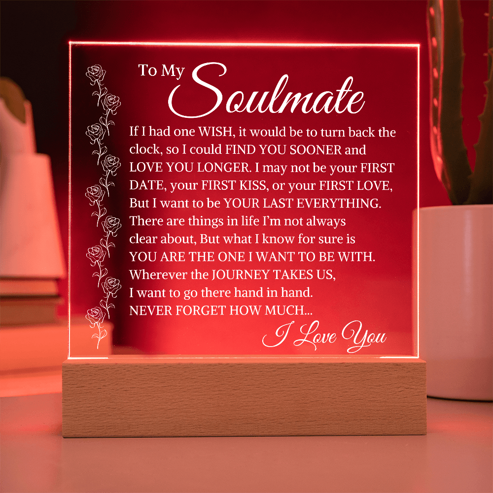 Romantic Last Everything LED plaque meaningful Valentine’s Day gift for her or him