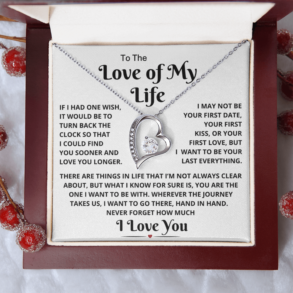Shoptopia Love of My Life Forever Love Necklace romantic gift for wife husband or soulmate