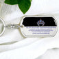 Granddaughter "Straighten Your Crown" | Dog Tag Keychain