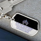 Daughter "Straighten Your Crown" | Dog Tag Keychain