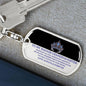 Granddaughter "Straighten Your Crown" | Dog Tag Keychain