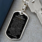 Grandson Love Grandpa | Dog Tag Keychain