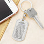 Grandson Love Grandma "Capable of Achieving Anything" | Dog Tag Keychain