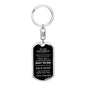 Grandson Love Grandpa "Enjoy the Ride" | Dog Tag Key Chain