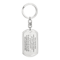 Dad "Always Be Your Little Girl" | Graphic Dog Tag Keychain