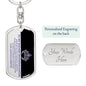 Granddaughter "Straighten Your Crown" | Dog Tag Keychain