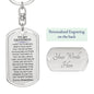 Grandson Love Grandma "Capable of Achieving Anything" | Dog Tag Keychain