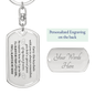 Dad "Always Be Your Little Girl" | Graphic Dog Tag Keychain