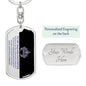 Daughter "Straighten Your Crown" | Dog Tag Keychain