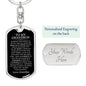 Grandson Love Grandpa | Dog Tag Keychain