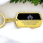 Granddaughter "Straighten Your Crown" | Dog Tag Keychain