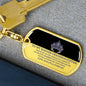 Granddaughter "Straighten Your Crown" | Dog Tag Keychain