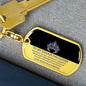 Daughter "Straighten Your Crown" | Dog Tag Keychain