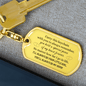 Dad "Always Be Your Little Girl" | Graphic Dog Tag Keychain
