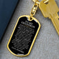 Grandson Love Grandpa | Dog Tag Keychain