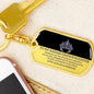 Granddaughter "Straighten Your Crown" | Dog Tag Keychain