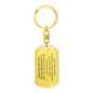 Dad "Always Be Your Little Girl" | Graphic Dog Tag Keychain