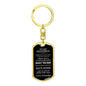 Grandson Love Grandpa "Enjoy the Ride" | Dog Tag Key Chain