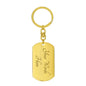 To My Son Love Dad | Dog Tag Key Chain - Dog Tag with Swivel Keychain (Gold) / Yes Shoptopia Jewelry