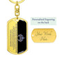 Granddaughter "Straighten Your Crown" | Dog Tag Keychain