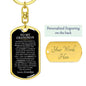 Grandson Love Grandpa | Dog Tag Keychain