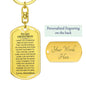 Grandson Love Grandma "Capable of Achieving Anything" | Dog Tag Keychain