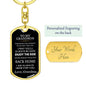 Grandson Love Grandma "Enjoy the Ride" | Dog Tag Key Chain