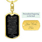 To My Son Love Mom | Dog Tag Key Chain - Shoptopia Jewelry