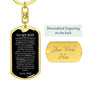 To My Son Love Dad | Dog Tag Key Chain - Shoptopia Jewelry