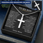 To My Son Love Mom | Personalized Cross Necklace - Shoptopia Jewelry