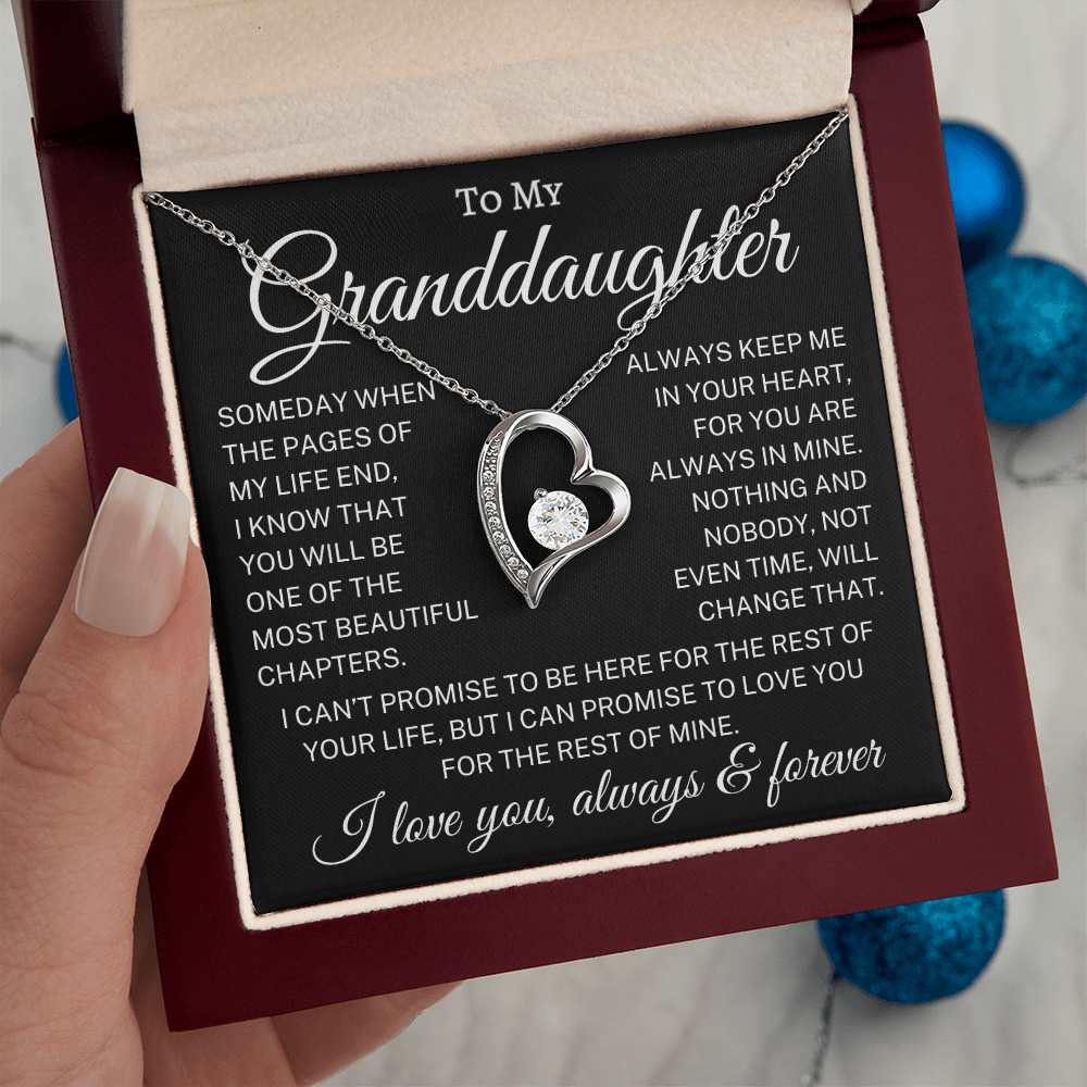 Gift for Granddaughter "Promise To Love You" | Forever Love Necklace