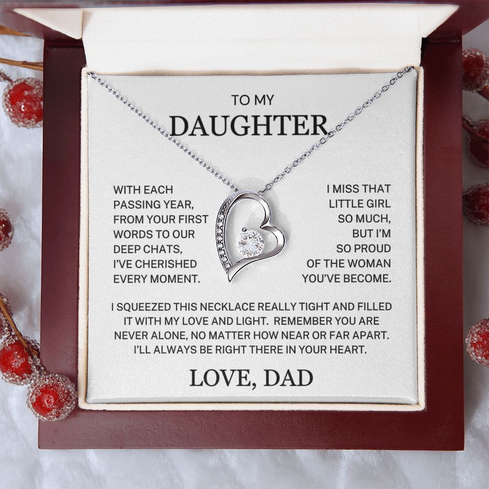 Daughter Love Dad "Cherished Every Moment" | Forever Love Necklace