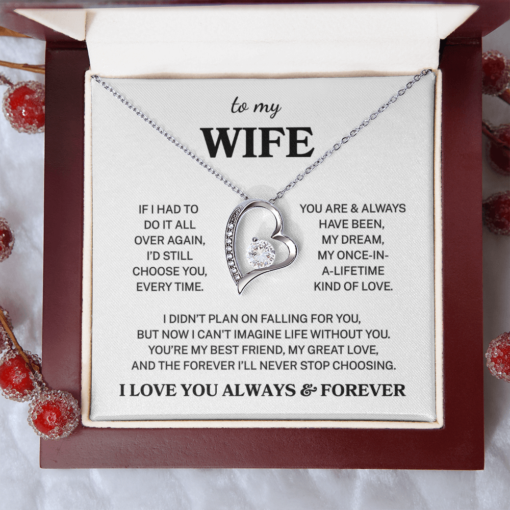 Wife "Forever I'll Never Stop Choosing" | Forever Love Necklace