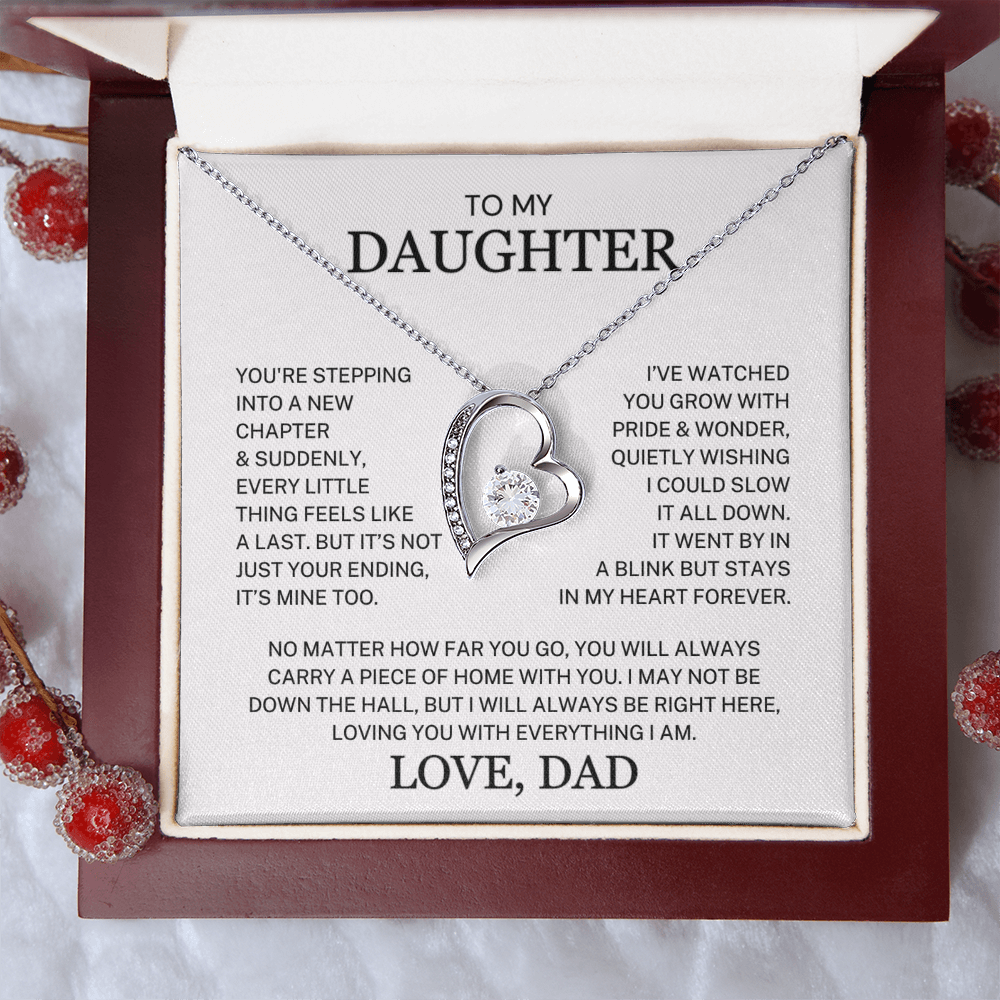 Daughter Love Dad, "Stepping Into A New Chapter" | Forever Love Necklace