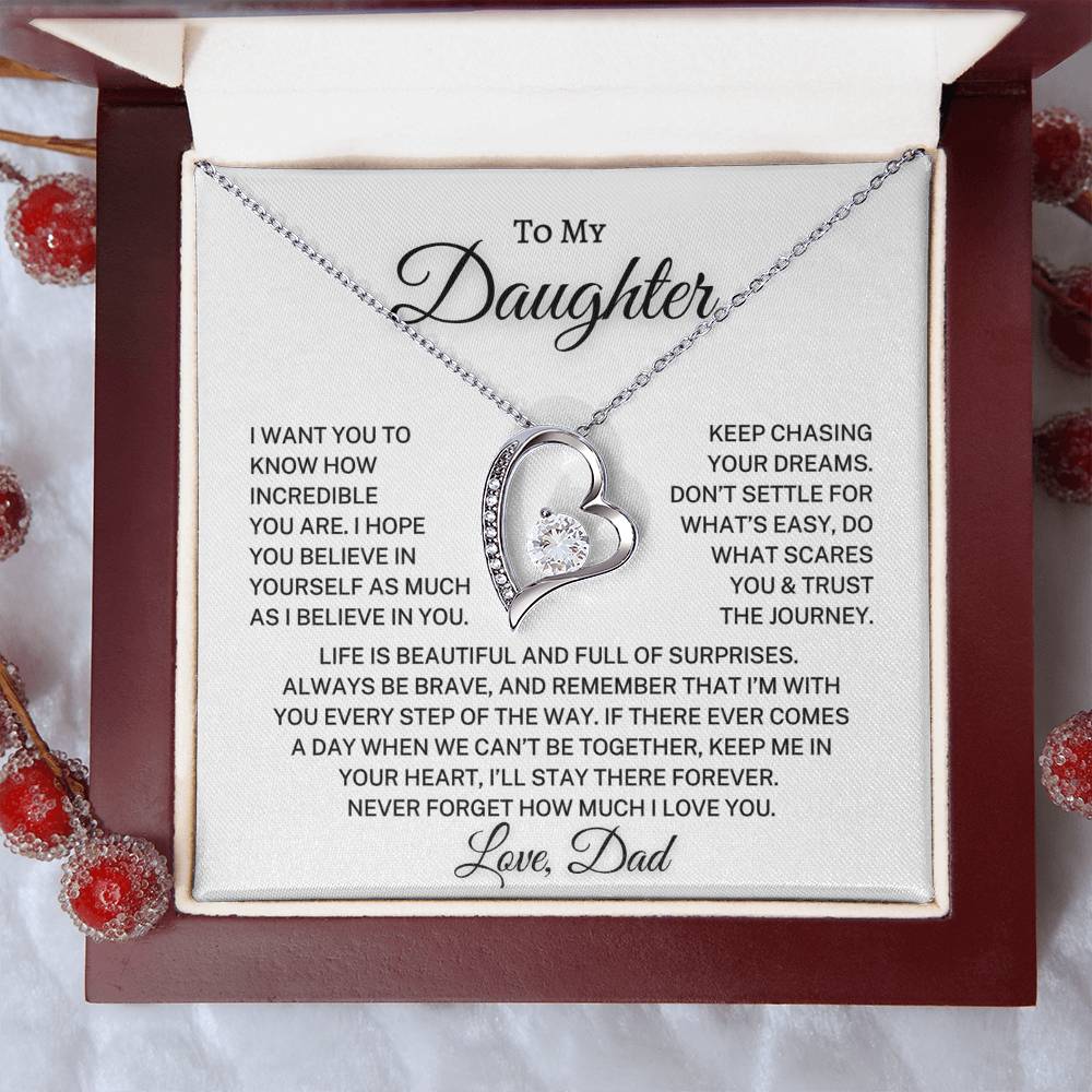 Daughter Love Dad "Keep Me In Your Heart" | Forever Love Necklace