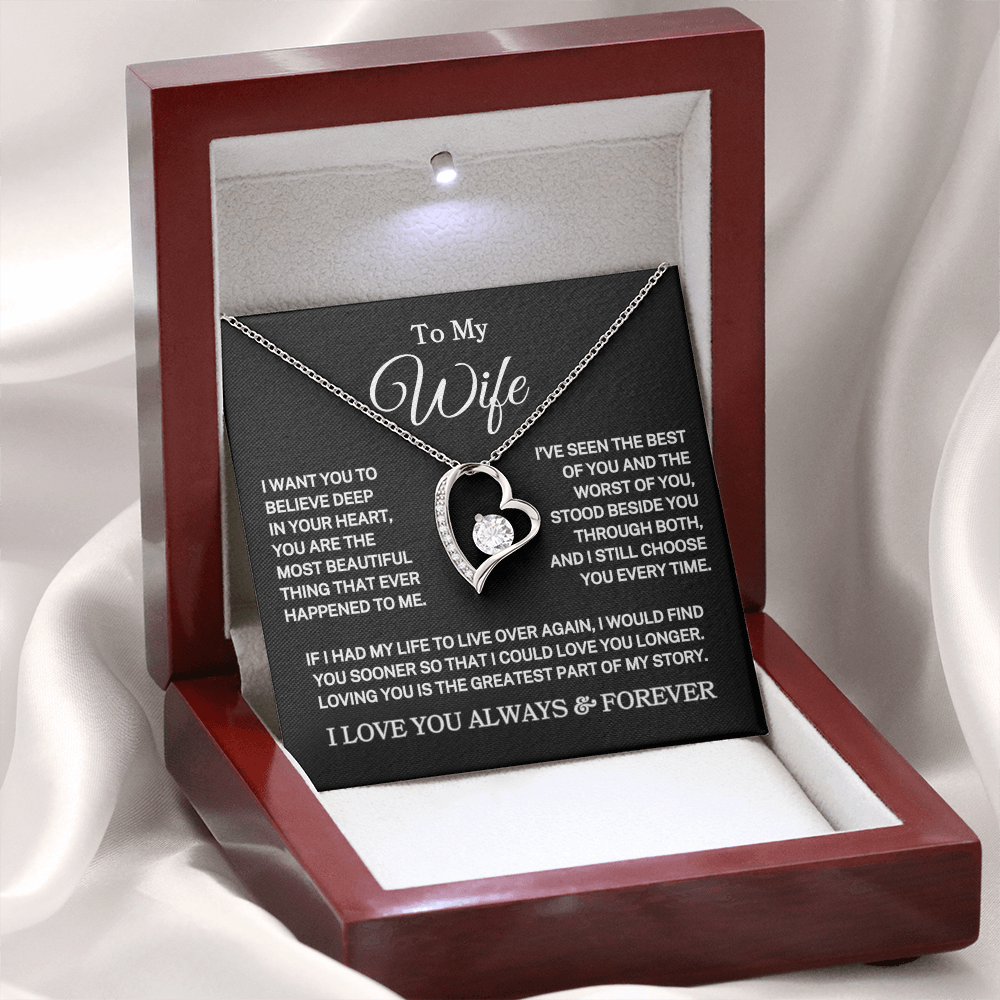 Wife "Most Beautiful Thing" | Forever Love Necklace