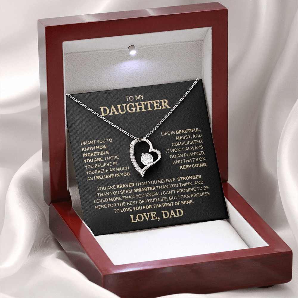 Daughter Love Dad "Life Is Beautiful" | Forever Love Necklace