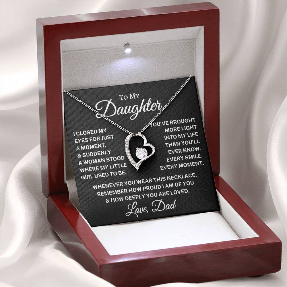 Gift for Daughter Love Dad "Every Smile" | Forever Love Necklace