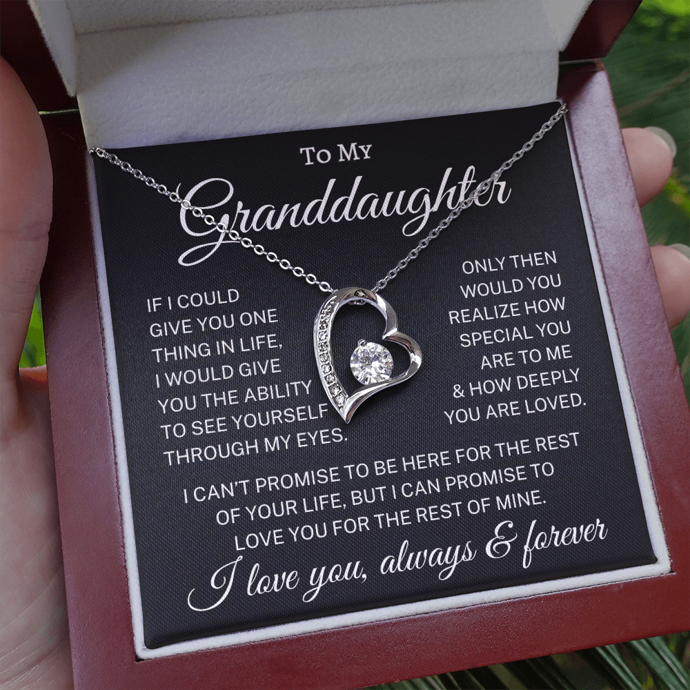 Gift for Granddaughter "How Deeply You Are Loved" | Forever Love Necklace