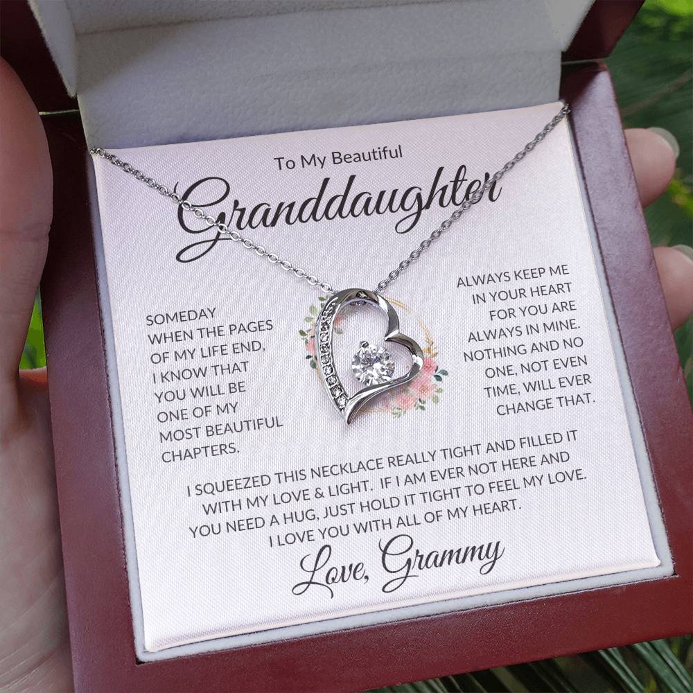 Granddaughter Love Grammy "Beautiful Chapters" | Forever Love Necklace