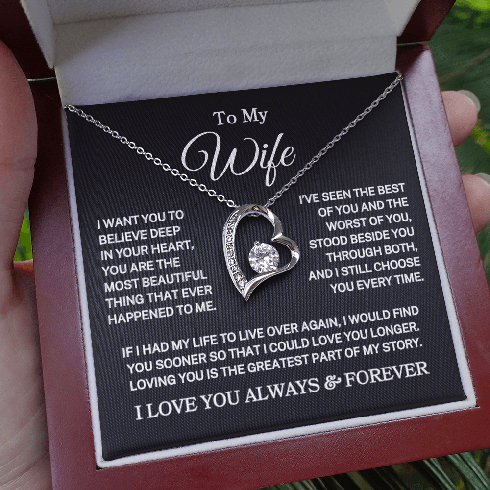 Wife "Most Beautiful Thing" | Forever Love Necklace