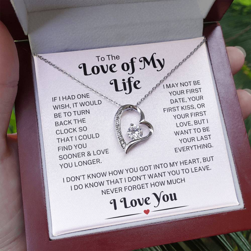 Gift for Love Of My Life "Into My Heart" | Forever Heart Necklace