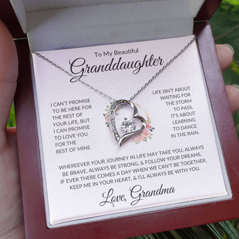 Granddaughter Love Grandma "Keep Me In Your Heart" | Forever Love Necklace