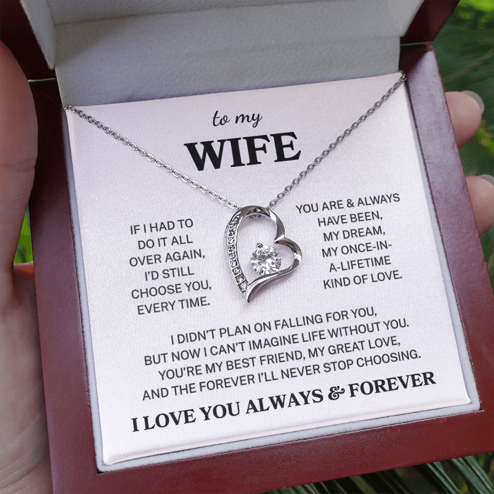 Wife "Forever I'll Never Stop Choosing" | Forever Love Necklace