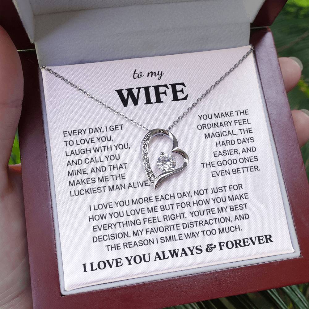 Wife "Luckiest Man Alive" | Forever Love Necklace