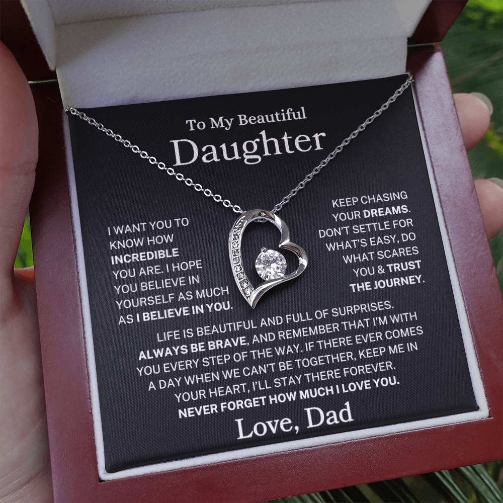 Daughter Love Dad "I Believe In You" | Forever Love Necklace