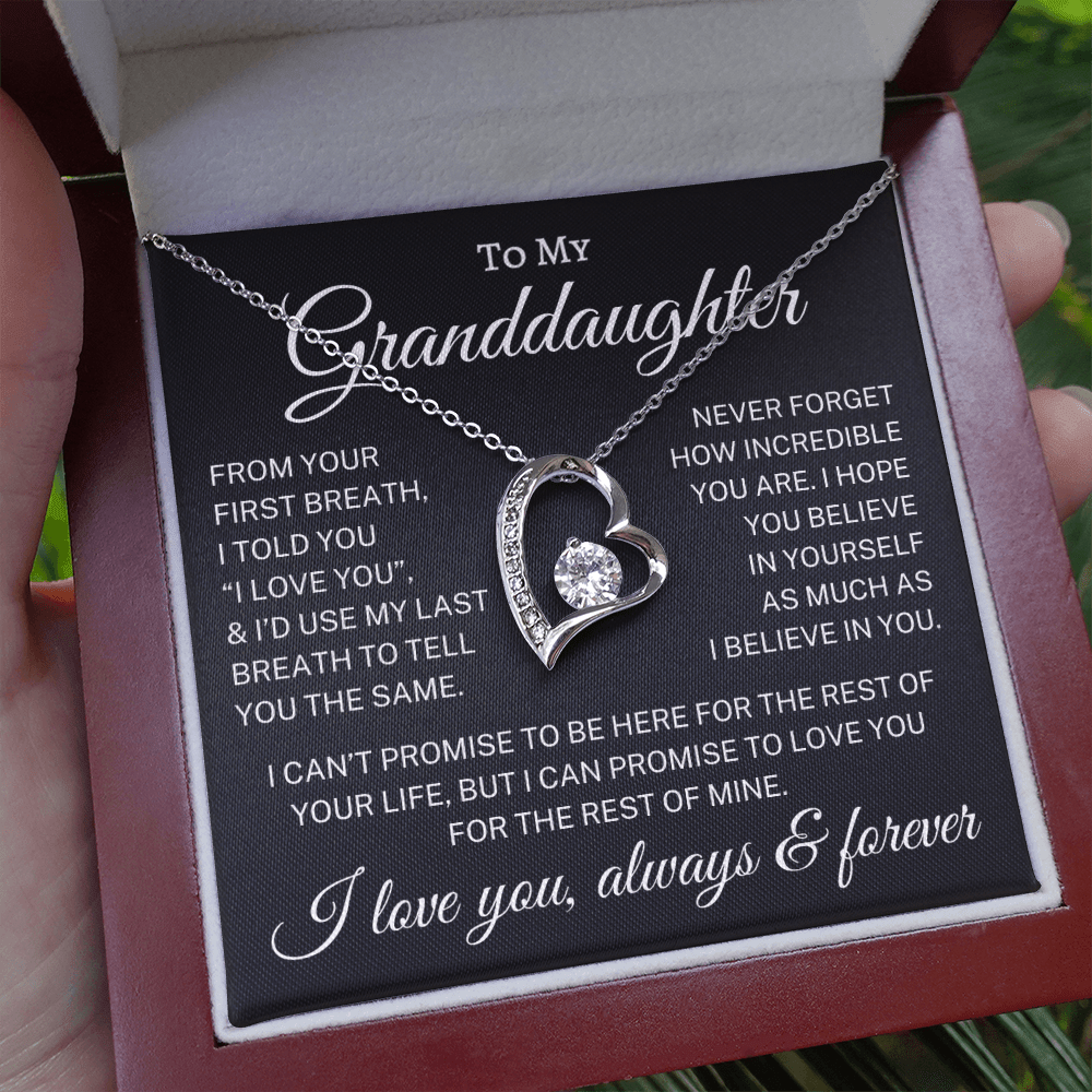 Gift for Granddaughter "“From Your First Breath” | Forever Love Necklace