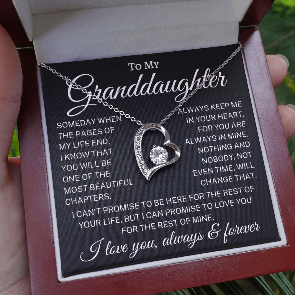 Gift for Granddaughter "Promise To Love You" | Forever Love Necklace